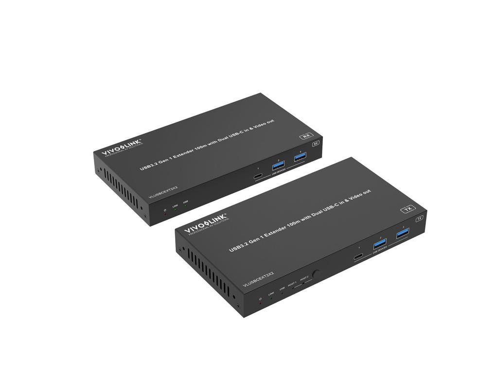 Vivolink KVM podaljševalnik 2x USB-C vhod in HDMI