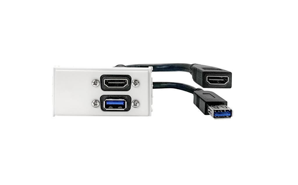 Vivolink Stenska doza HDMI 2.0 + USB3.0