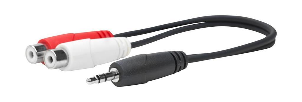 Vivolink 3,5 mm kabel na 2xRCA M/F 0,2 m