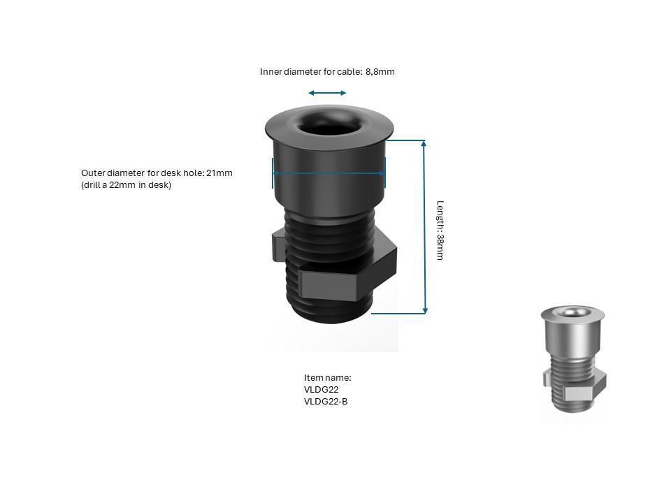 Vivolink Skoznik za namestitev kabla, 35 mm